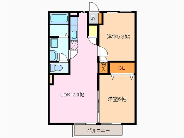 グレイス大高Ａの物件間取画像